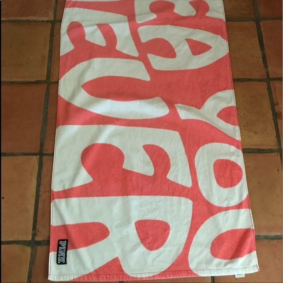 PINK Victoria's Secret Other - Vs pink beach towel neon pink sea you never